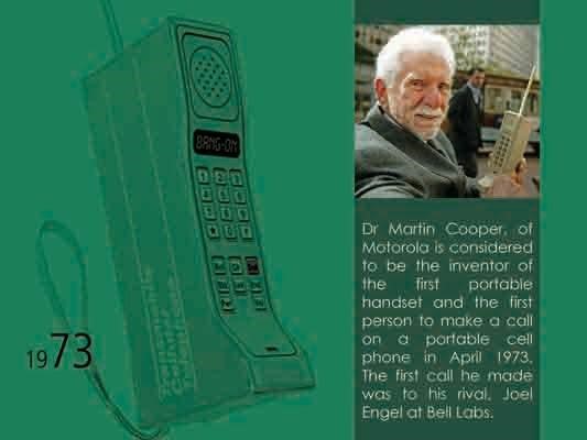 Fig.1. Dr. Martin Cooper and his fist brick-like mobile device. In less than four decades, mobile phones became smart phones, and have changed the social, cultural, economic, and political equations the world over. Thus, the world has become a global village.